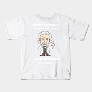 Einstein, it's about time! Light text Kids T-Shirt